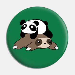 Little Sloth and Panda Pin