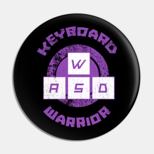 Keyboard Warrior (Purple) T-Shirt Pin