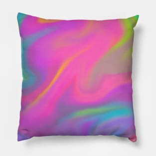 Abstract Rainbow Galaxy Retro 90s Pillow