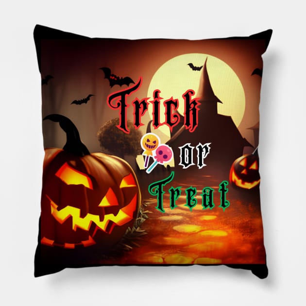 Trick or Treat? Pillow by Cachorro 26