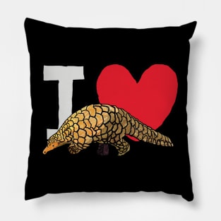 I Love Pangolins Pillow