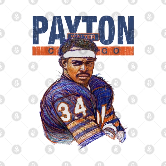 Walter Payton Chicago Game Face by Buya_Hamkac