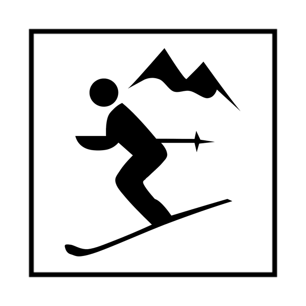 Mountain Man Ski Pictogram Sport by Tshirt114