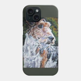 wire fox terrier fine art painting Phone Case