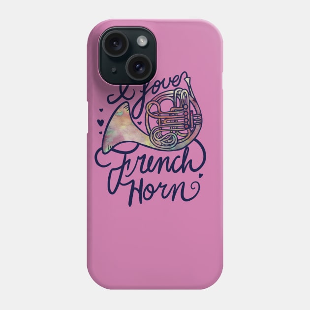 I love French Horn Phone Case by bubbsnugg