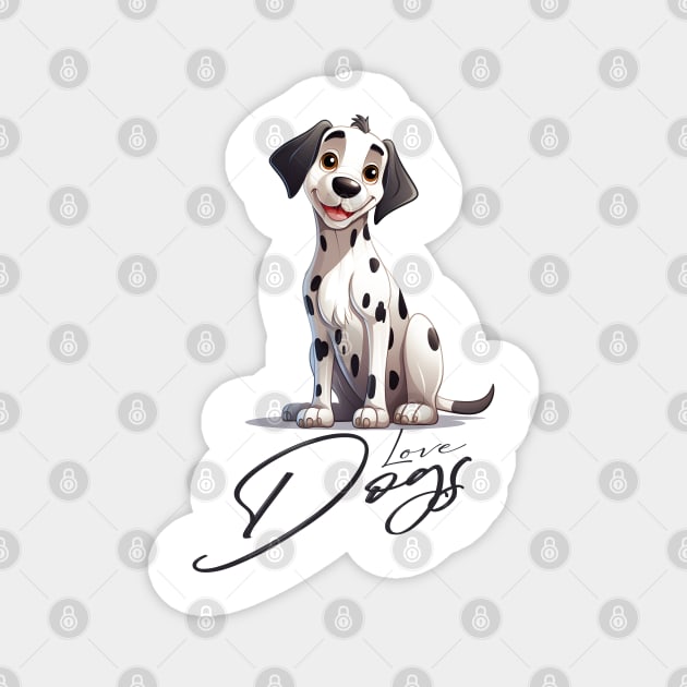 Dalmatian Dog Magnet by ArtRoute02