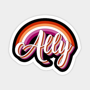 Ally lessbian pride Magnet