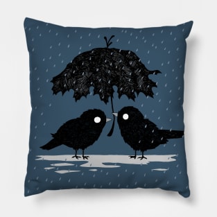 Birds in the Rain Pillow