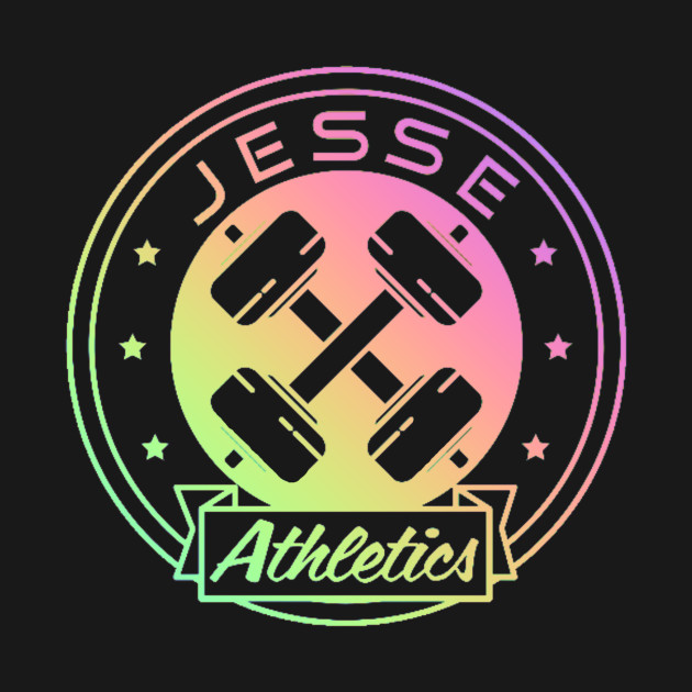 Colorful Athlete T-shirt for Jesse Athletics by blackdogtees