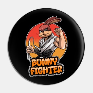 Bunny Fighter Artwork Pin