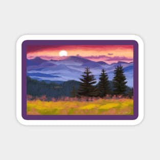 Mountainscape Digital Painting Magnet