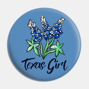 Texas Girl Bluebonnets Pin