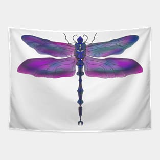 Splash of Color - Dragon Fly Plum Tapestry