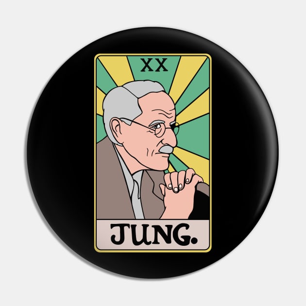 Carl Gustav Jung Tarot Portrait - Jungian Psychology Teacher - Color Pin by isstgeschichte