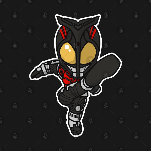 Kamen Rider Dark Kabuto Chibi Style Kawaii by The Toku Verse