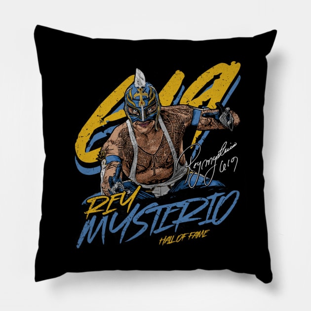 Rey Mysterio 619 Hall Of Fame Pillow by MunMun_Design