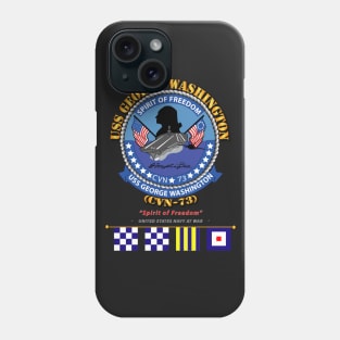 USS George Washington w Signal Flags Phone Case