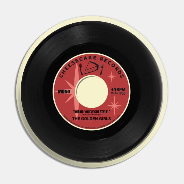 The Golden Girls' Hit Song (Vinyl Record) Pin by PlaidDesign