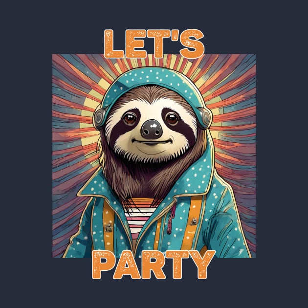 Let's Party Sloth by PixelTim