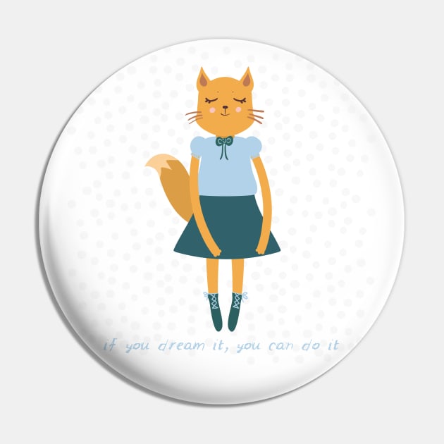 Fox Girl in Dress. If you dream it, you can do it Pin by EkaterinaP