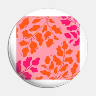 Pink and orange leaves floral pattern Pin