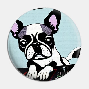 Boston Terrier DJ Pin