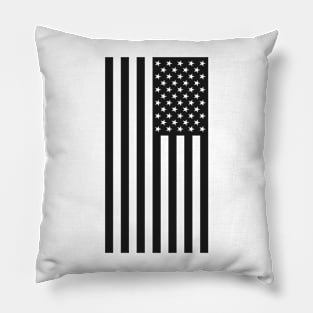 US Flag Down - Black Pillow