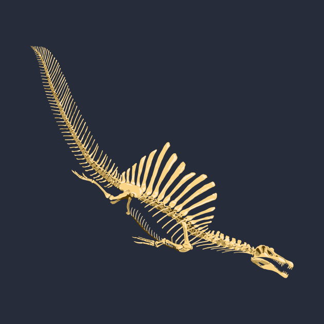 Spinosaurus Aegyptiacus (skeleton diving) by NikSwiftDraws