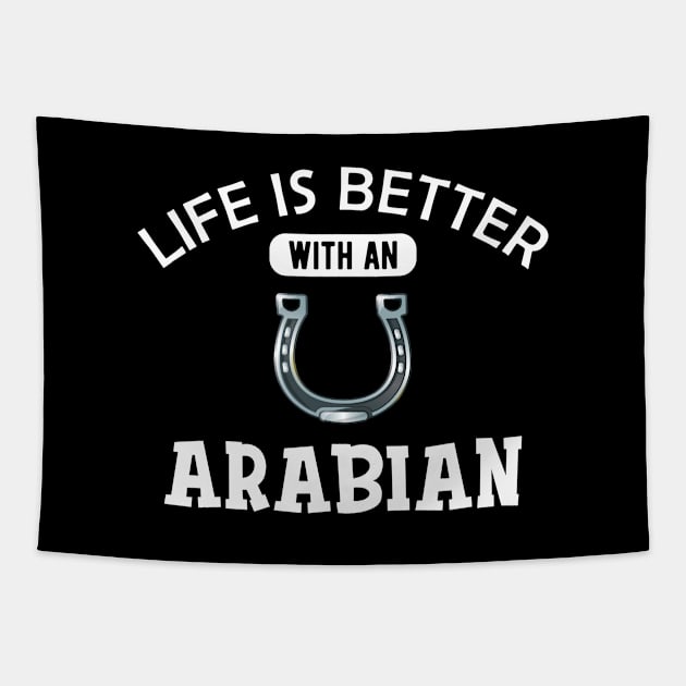 Arabian Horse - Life is better with an arabian Tapestry by KC Happy Shop