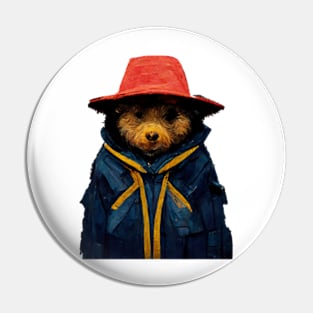 Bear with Red Hat _amp_ Blue Coat Pin