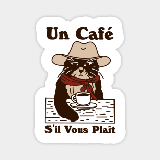 French Cafe Cat Magnet