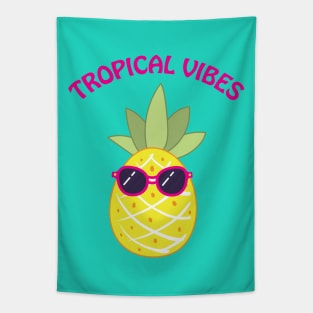 Tropical Vibes Pineapple Tapestry