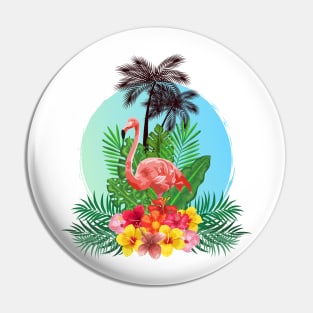 Tropical flamingo Pin