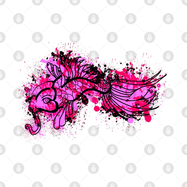 Pink Koi Splash by Not Meow Designs 