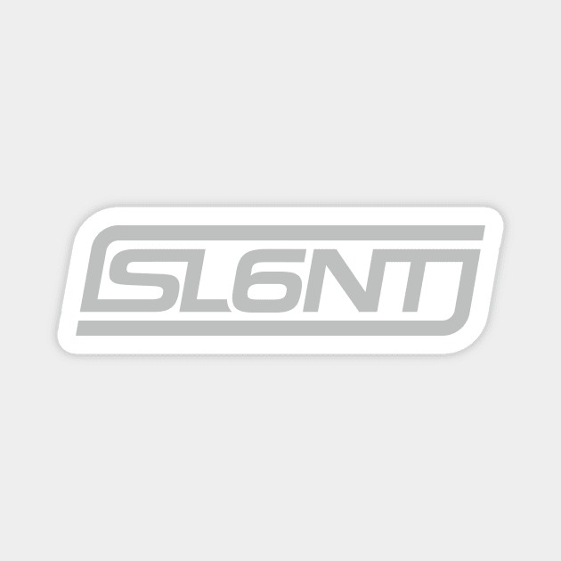Slant 6 Icon (Gray + White) Magnet by jepegdesign