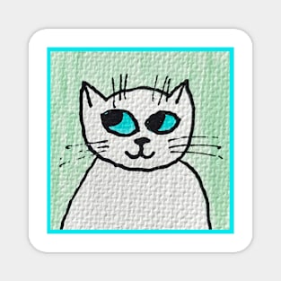 Whimsical Cat Portrait #3 Magnet