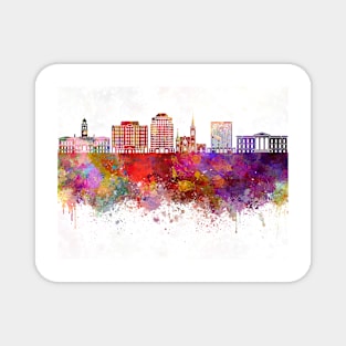 Colorado Springs V2 skyline in watercolor background Magnet