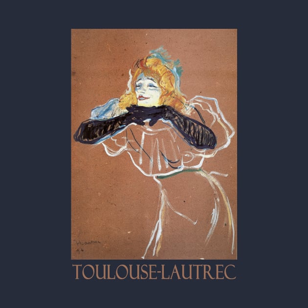 Yvette Guibert Singing by Henri de Toulouse-Lautrec by Naves