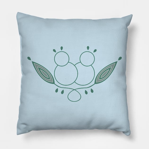 Bunnies & Leaves Pillow by sumlam
