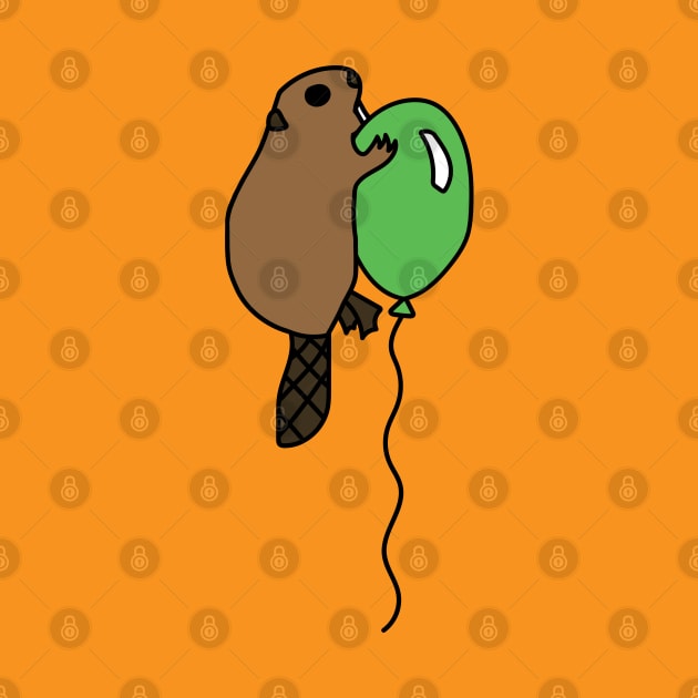 Beaver with Balloon by Bellewood222