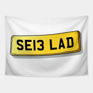 SE13 LAD Ladywell Number Plate Tapestry