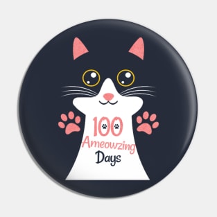 100 Ameowzing Days kawaii kitten cat lover Pin