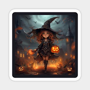 Happy halloween witch Magnet