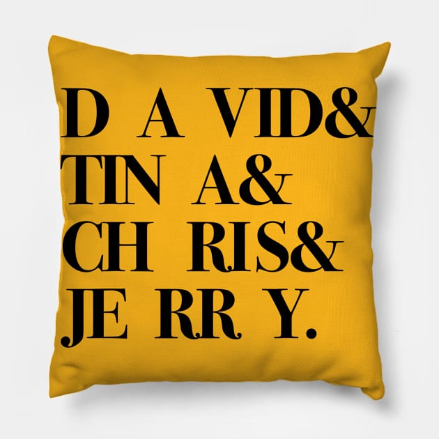 Talking Heads: Experimental Jetset style Pillow by Jimb Fisher Art