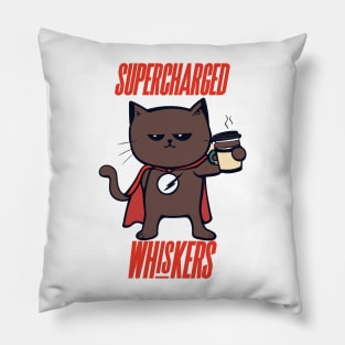 Supercharged Whiskers | Super Cat with Cup Pillow