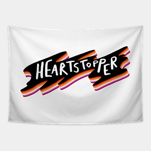 Heartstopper logo - lesbian pride Tapestry by daddymactinus