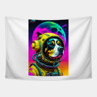 Inspirational Dog in Space Tapestry