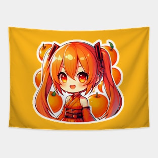 Hatsune Miku orange Tapestry