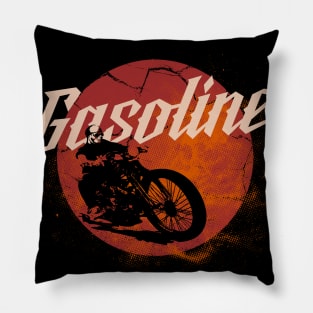 Gasoline fireball power oil motorcycle club rider Pillow