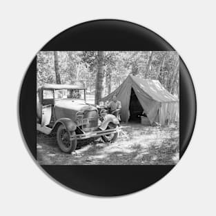 Camping in the Yakima Valley, 1936. Vintage Photo Pin